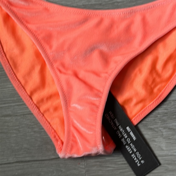 Orange coral velvet normal coverage Bathing suit bottom - Picture 3 of 6